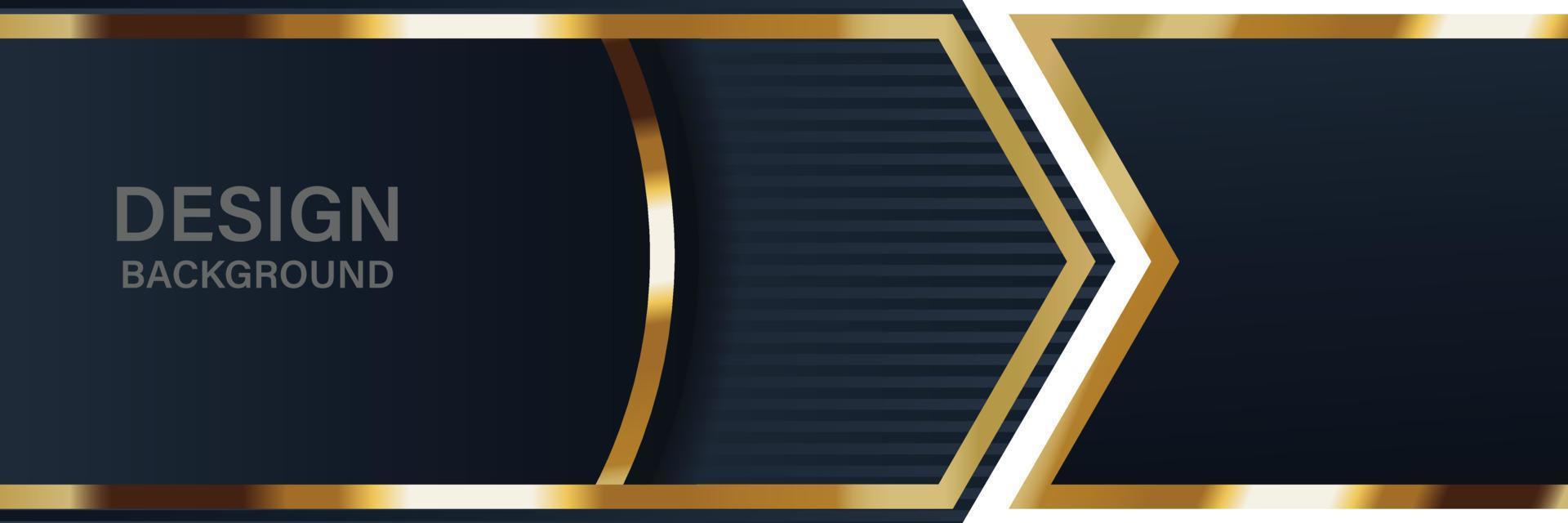 gold banner design with minimalist modern style gold luxury vector