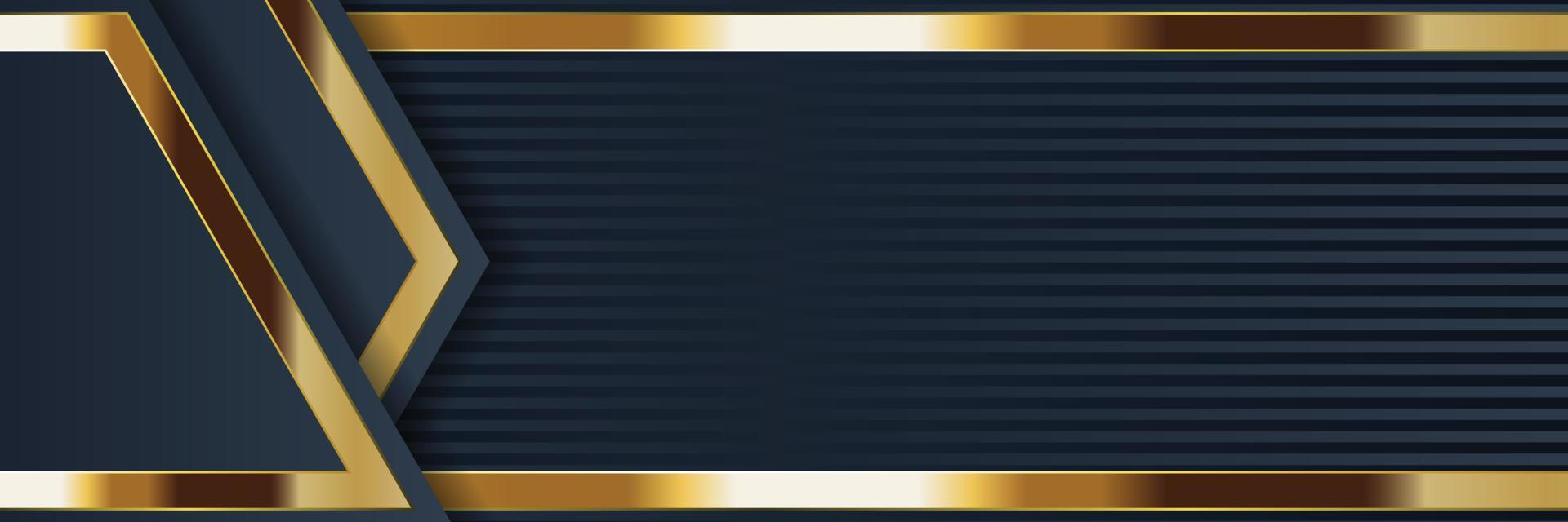 gold banner design with minimalist modern style gold luxury vector