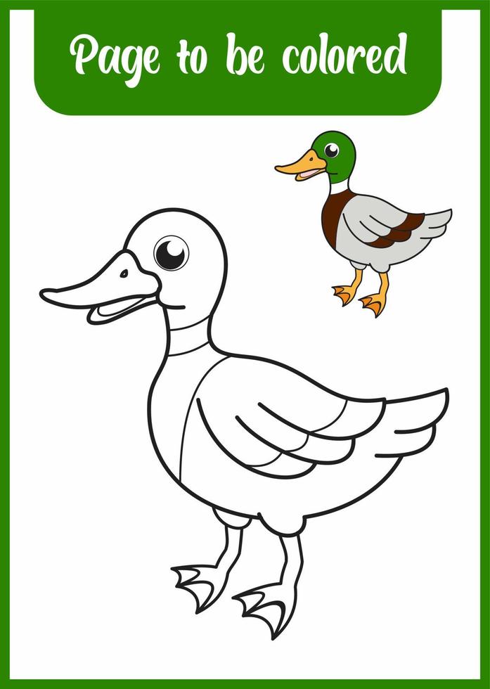 cute duck design for kids vector