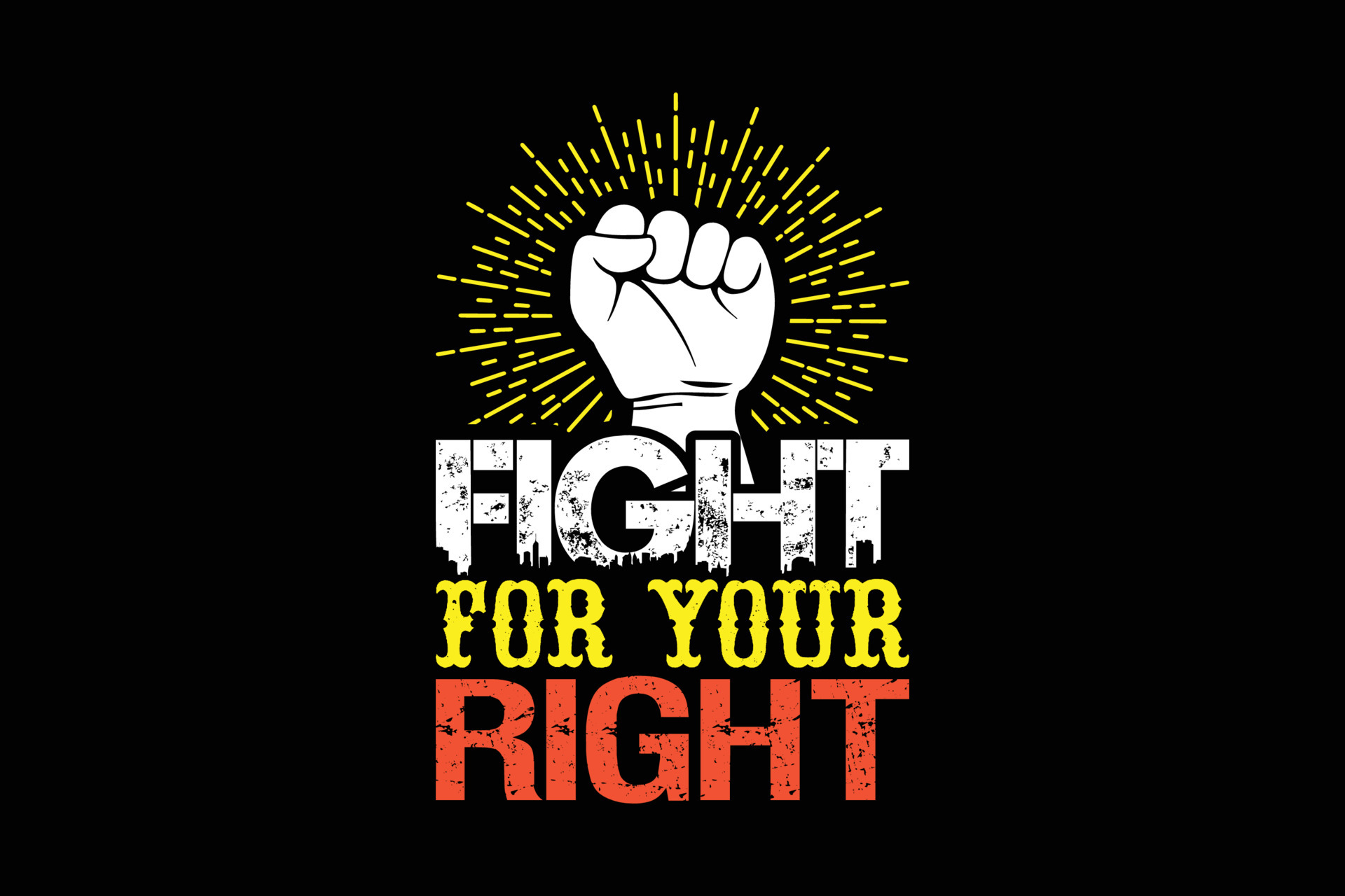 Fight for your right t shirt design 5214355 Vector Art at Vecteezy