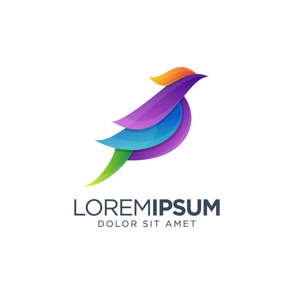 Colorful Bird Logo Design vector