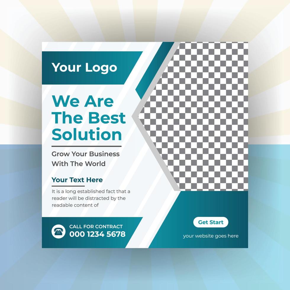 Creative business marketing promotion social media post, Digital web banner design Free Vector