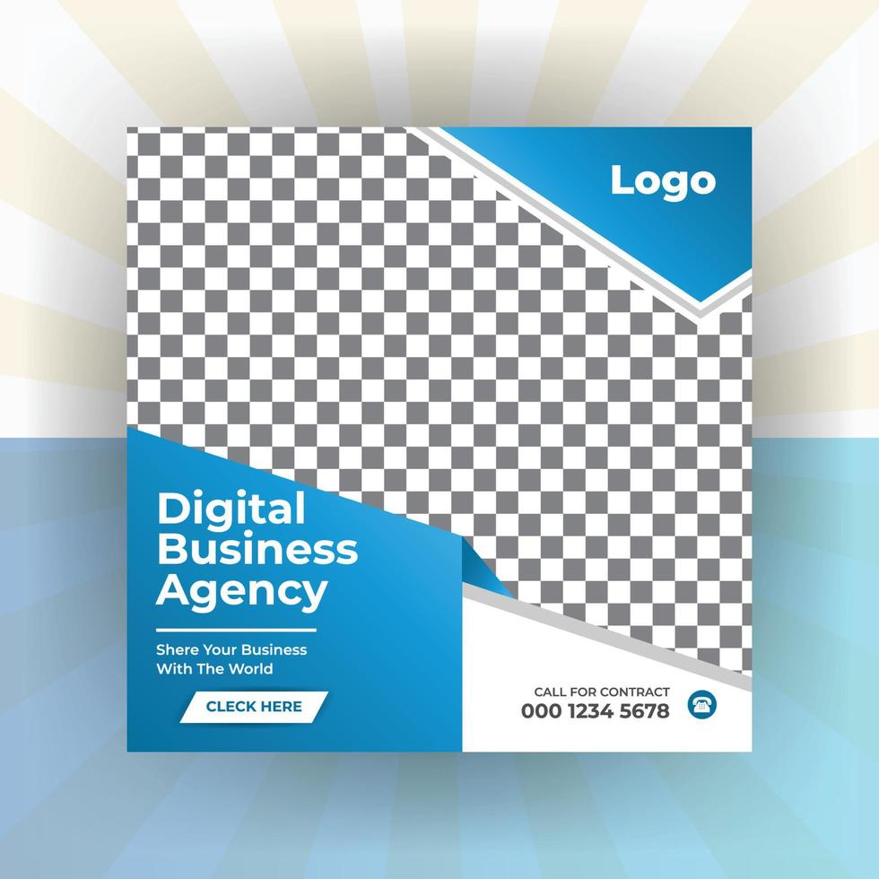 Creative business marketing promotion social media post, Digital web banner design Free Vector