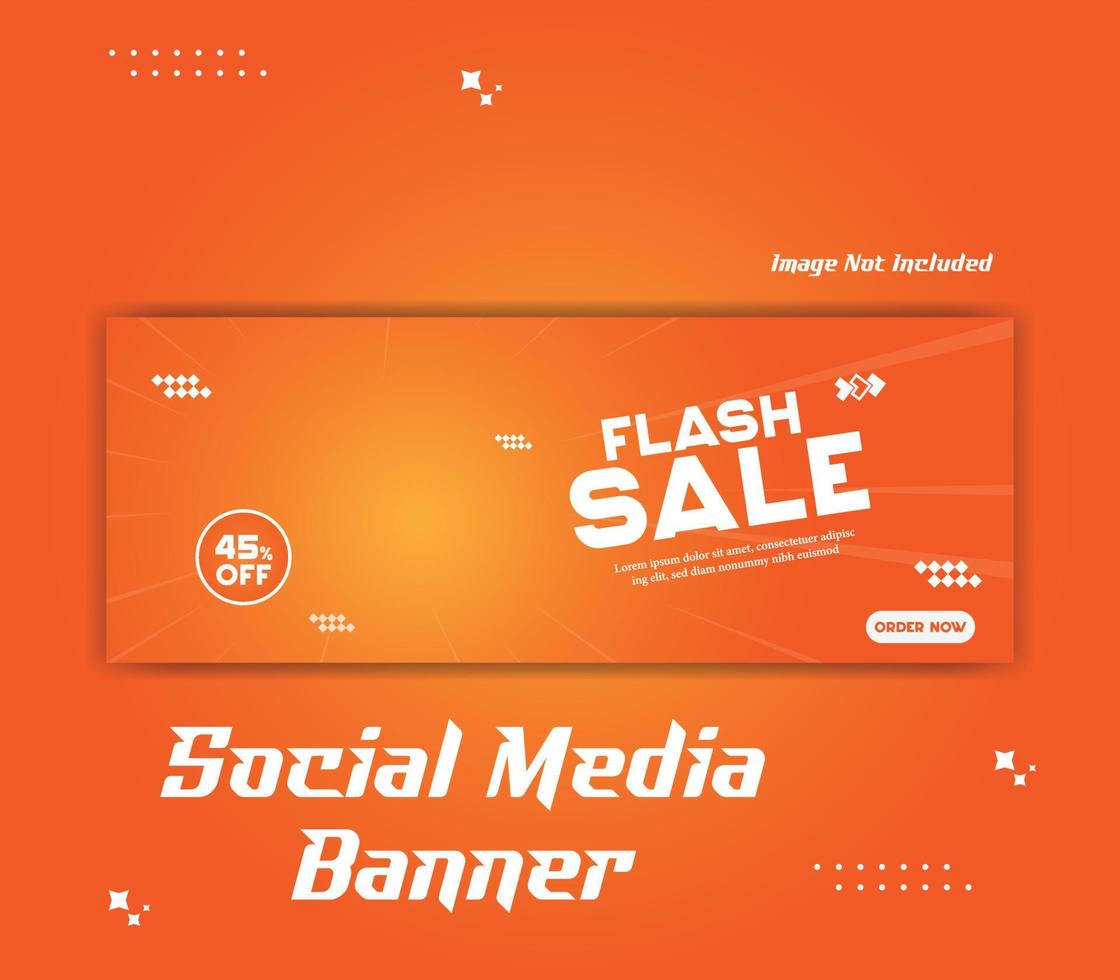 Minimal social media  cover banner template social media post vector