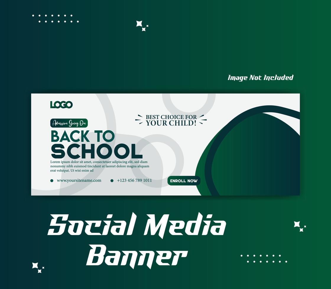 Minimal social media  cover banner template social media post vector