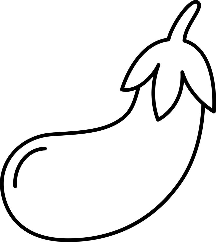 Eggplant Coloring Page for Kidsable Vector