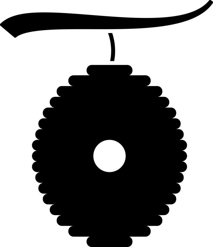 Beehive Bee Glyph Icon Vector
