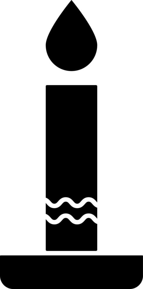 Candle With Cross Glyph Icon Vector