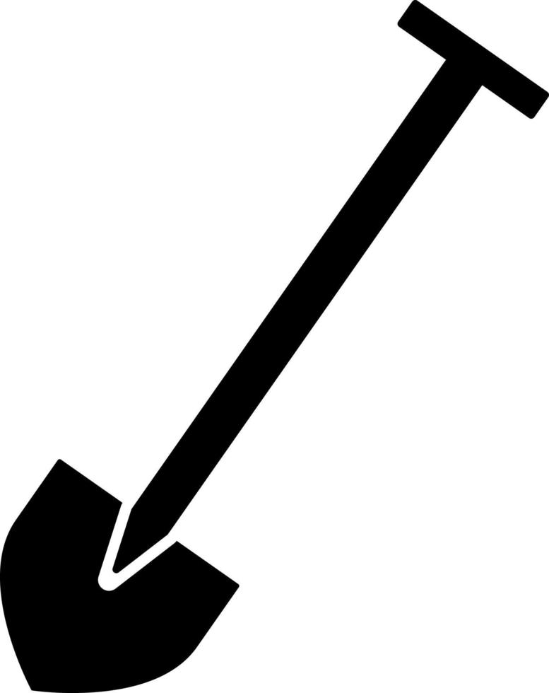Shovel Tool Glyph Icon Vector