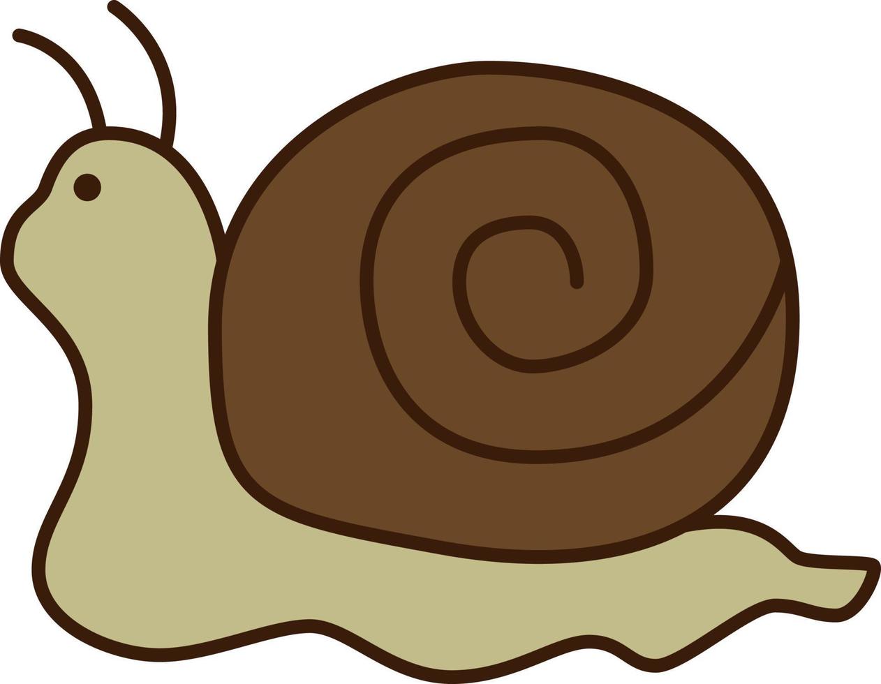 vector de icono de contorno lleno de animales de caracol