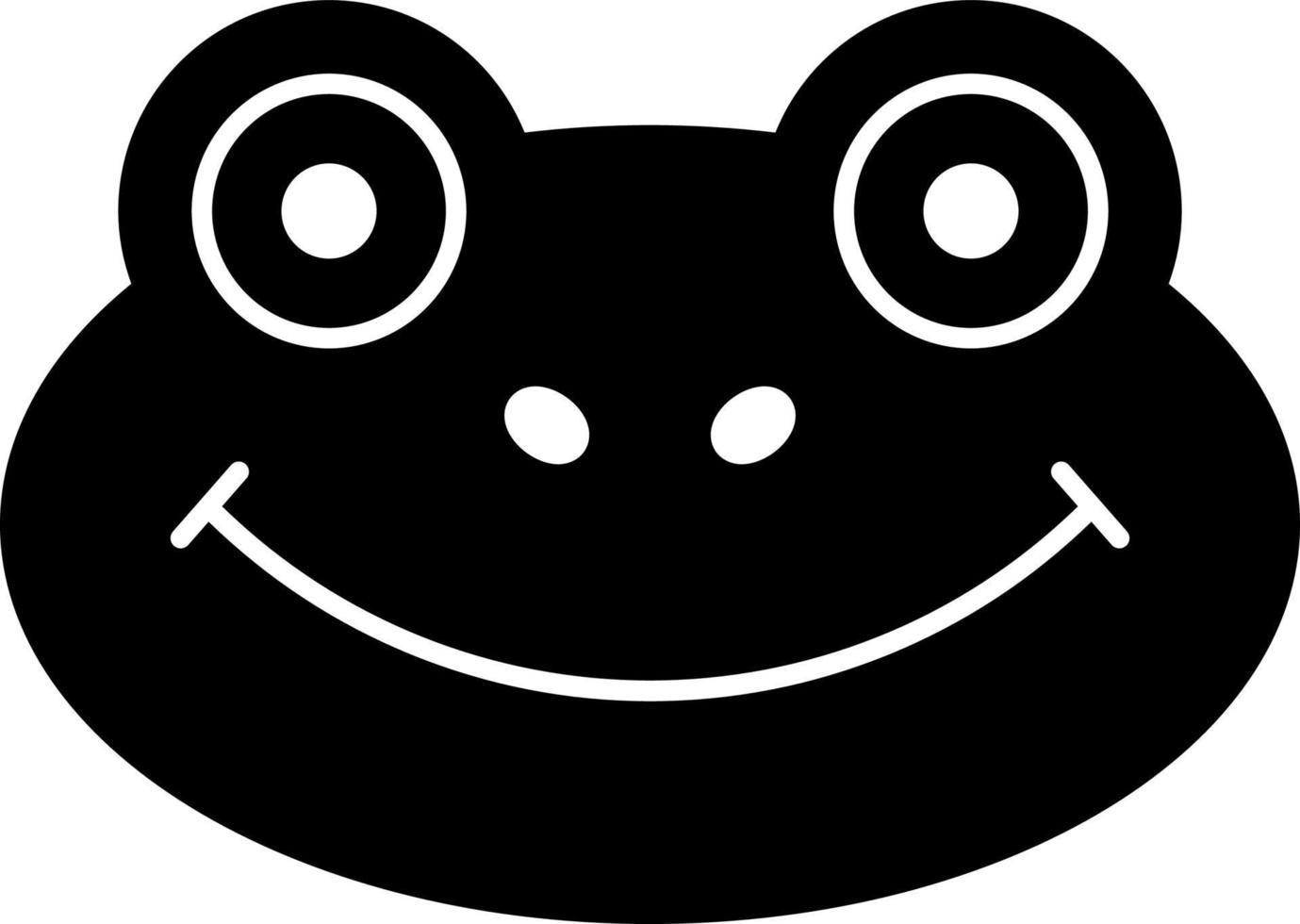 Frog Animal Glyph Icon Vector