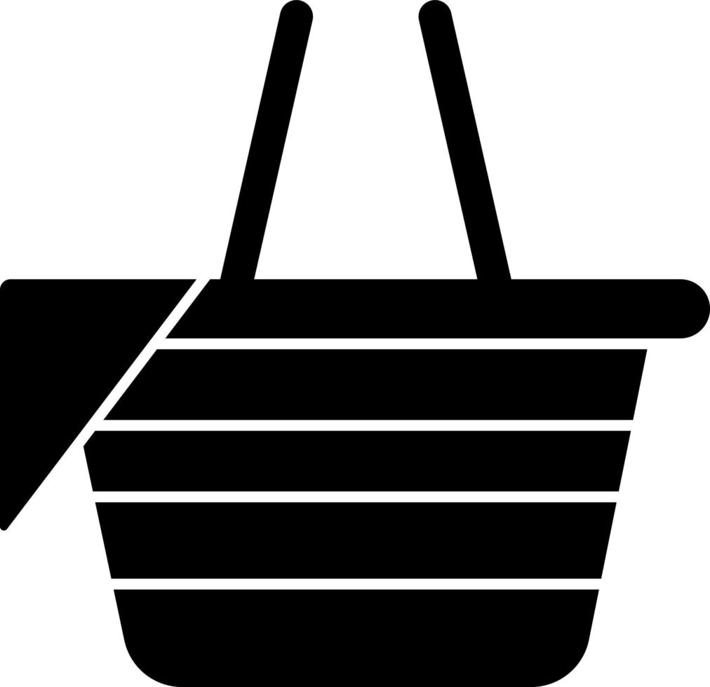 Picnic Basket Glyph Icon Vector