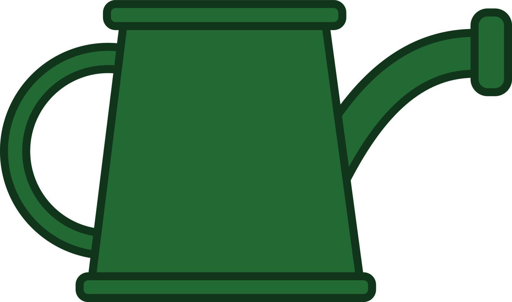 Watering Can Filled Outline Icon Vector