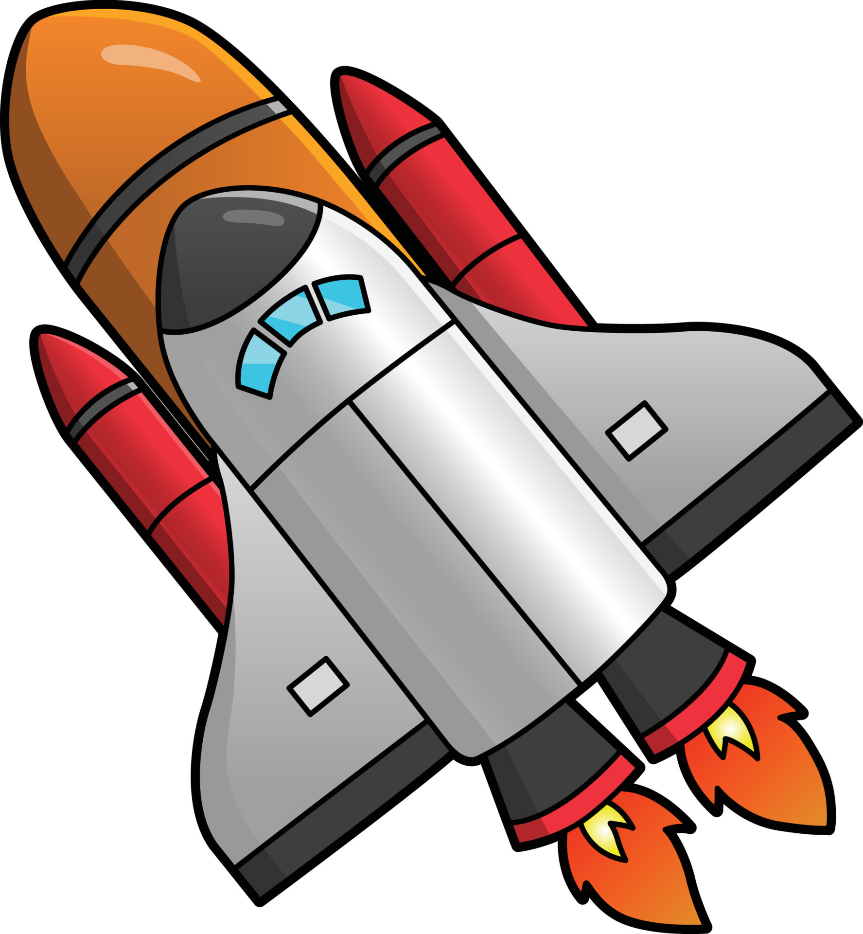 Rocket Cartoon Clipart 5214796 Vector Art at Vecteezy