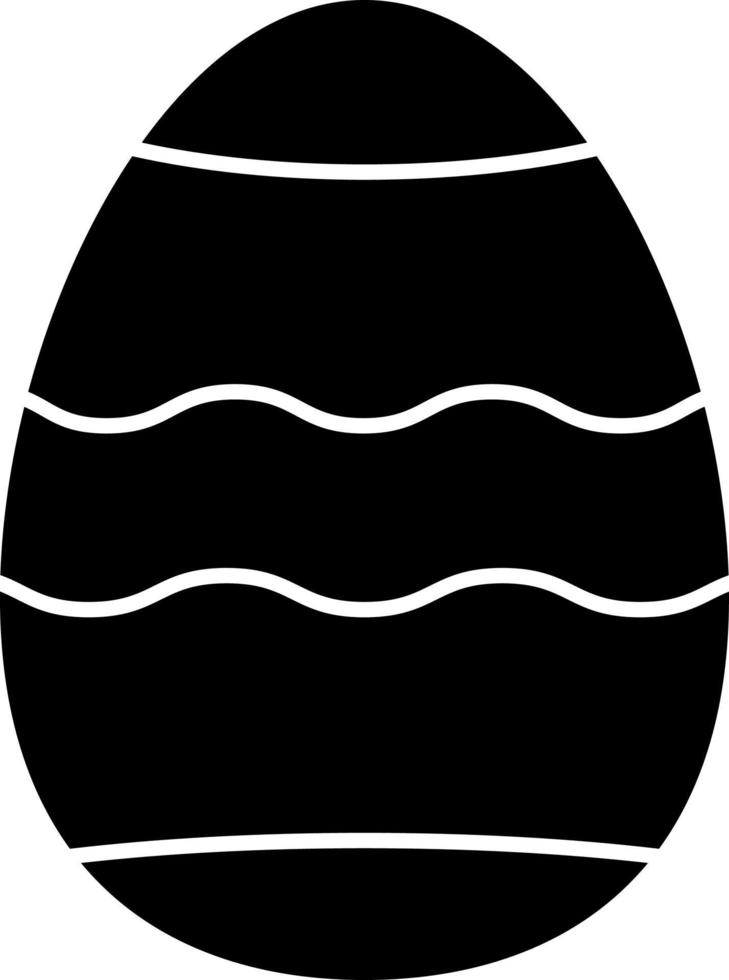 Easter Egg Glyph Icon Vector