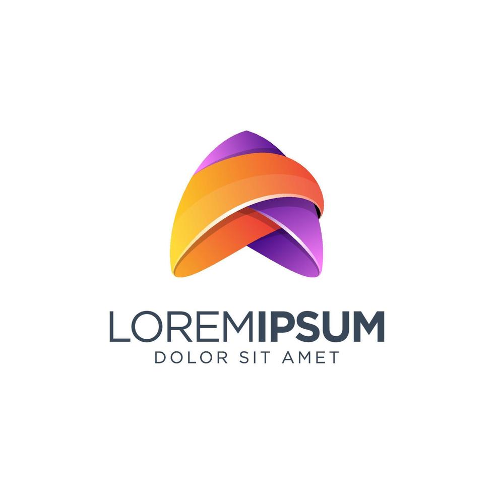 Letter A Colorful Logo Design vector