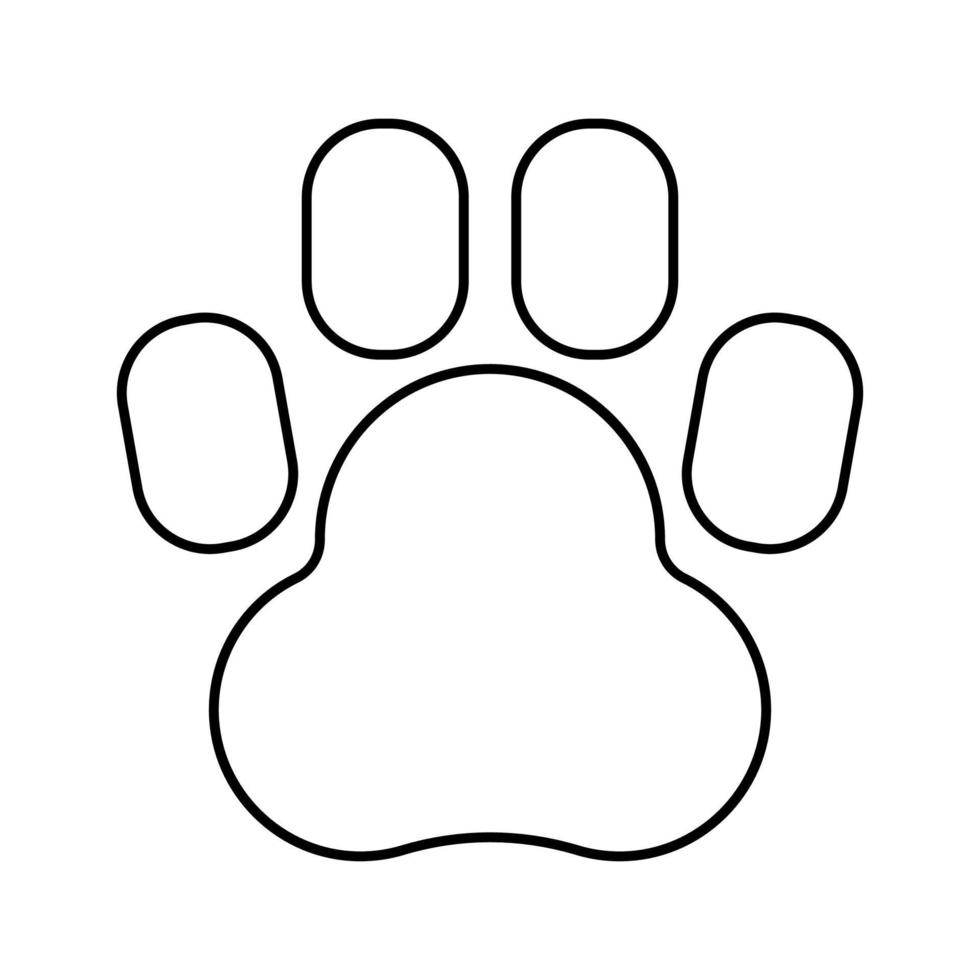 Animal footprint black color icon . vector