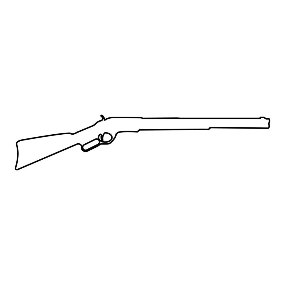 icono de rifle negro. vector