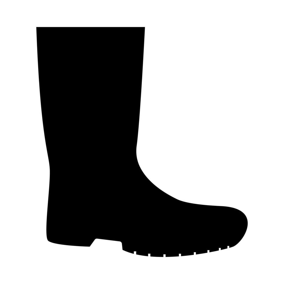 Rubber boots black color vector
