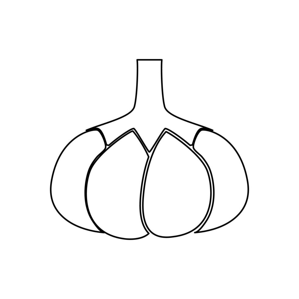 Garlic black icon . vector