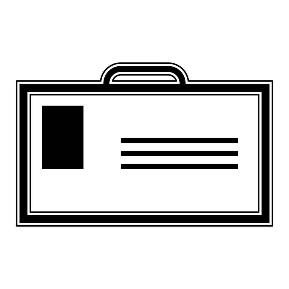 Badge icon black color vector illustration image flat style