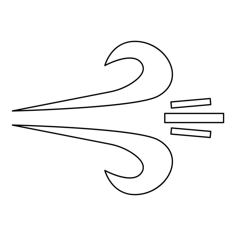 Wind the black color icon . vector