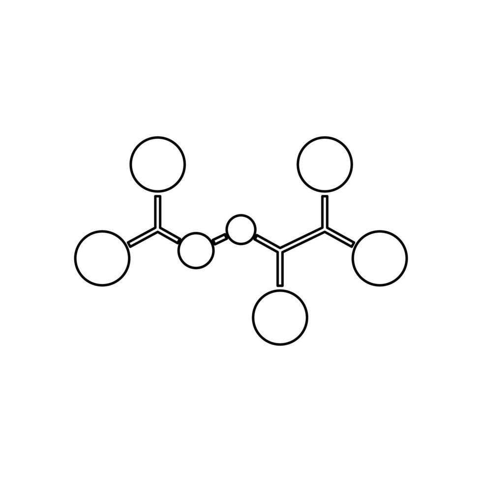 Molecule black color icon . vector