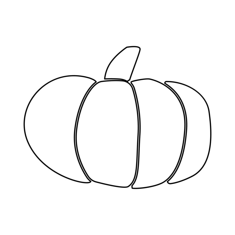 Pumpkin black color icon . vector