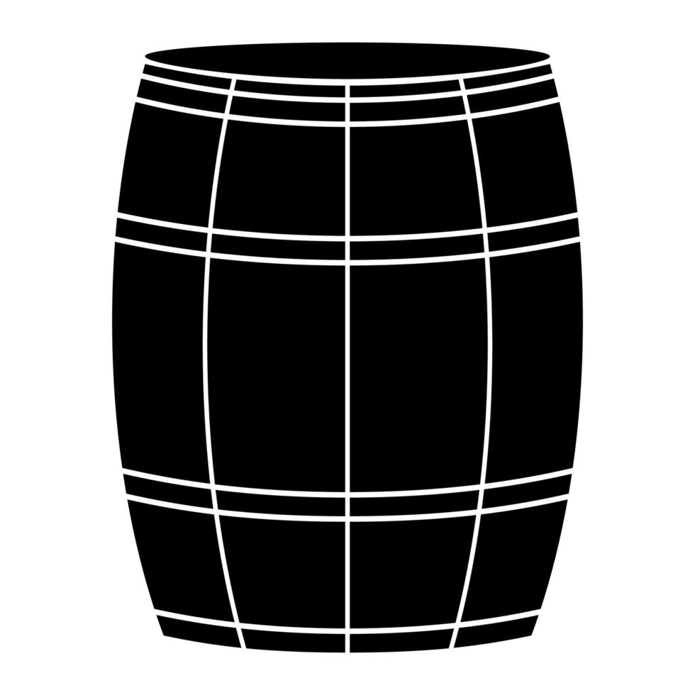 Wine or beer barrels black icon . vector
