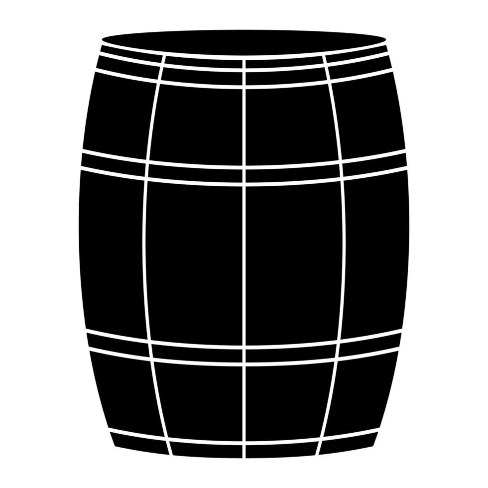 icono negro de barriles de vino o cerveza. vector