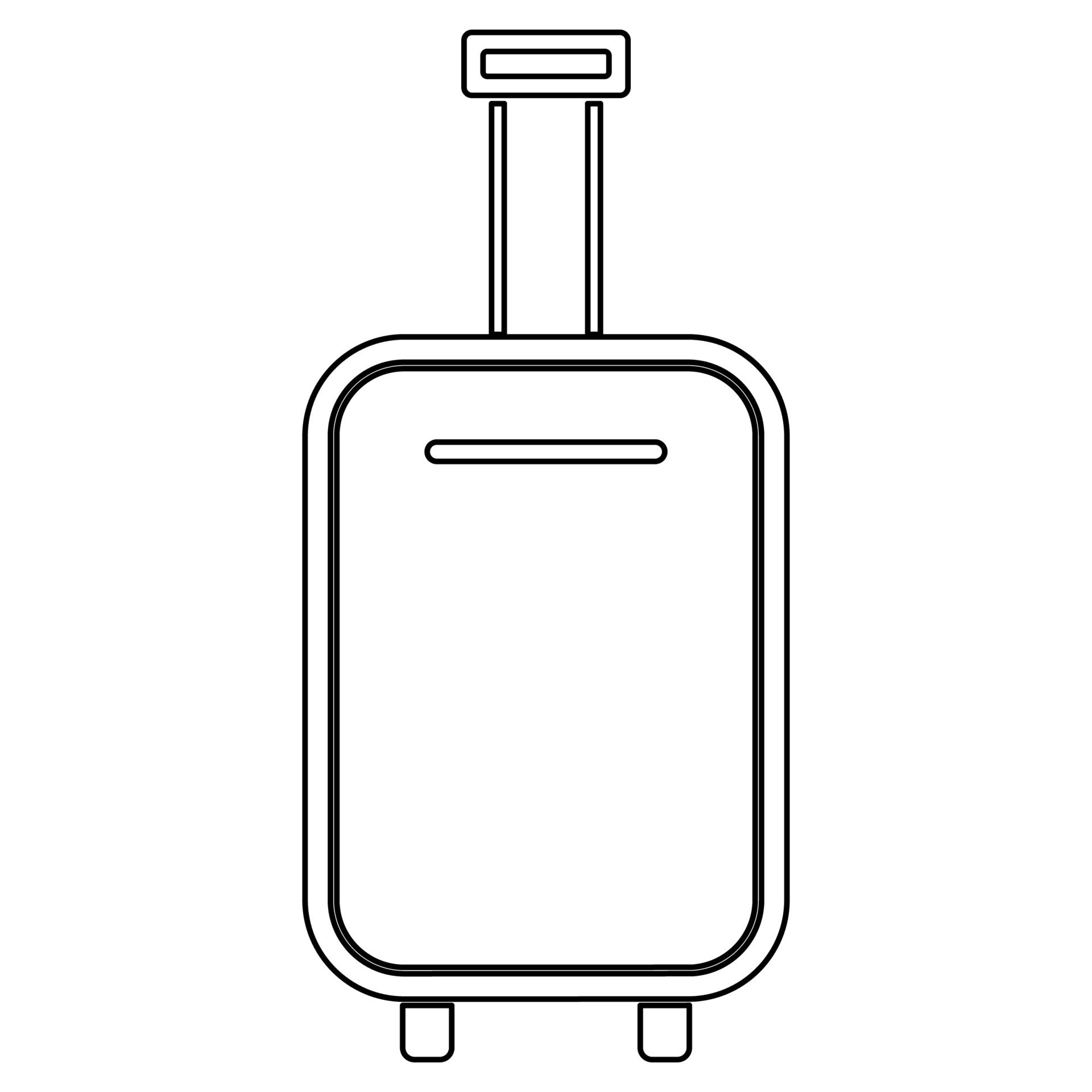 Luggage bag black icon . 5215129 Vector Art at Vecteezy