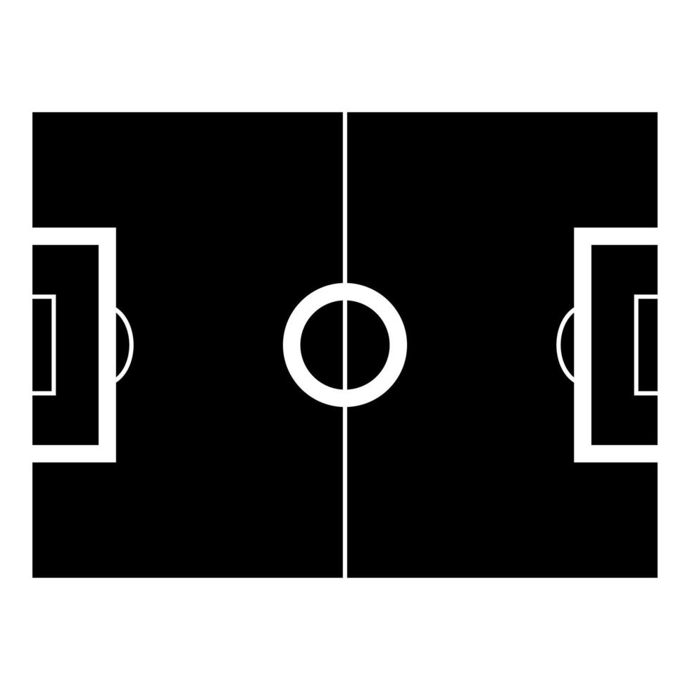 Soccer field black color vector