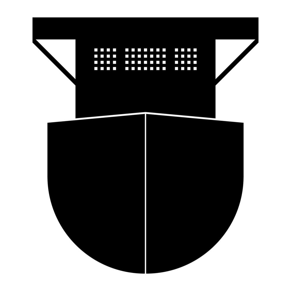 Seagoing cargo ship vector