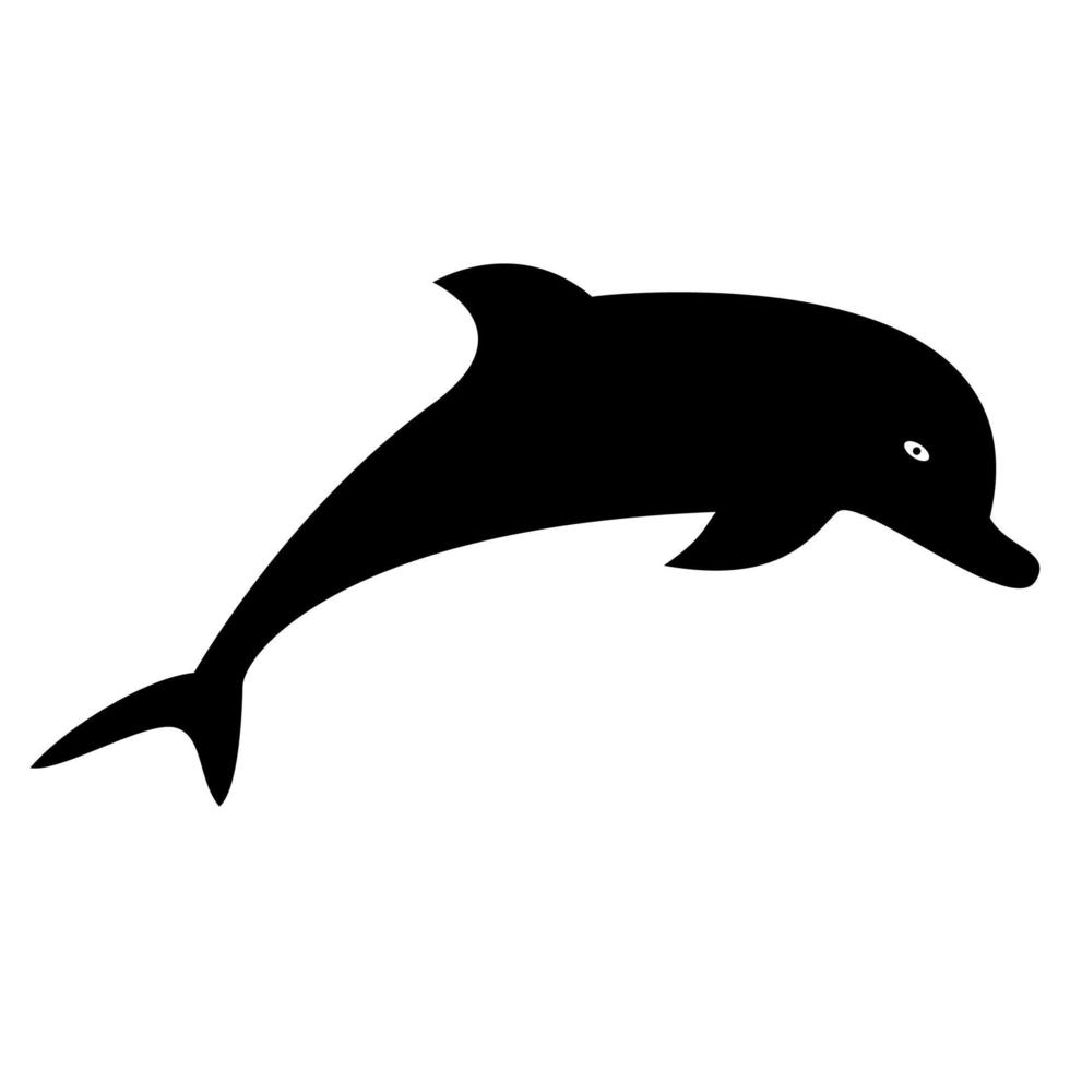 Dolphin black color vector