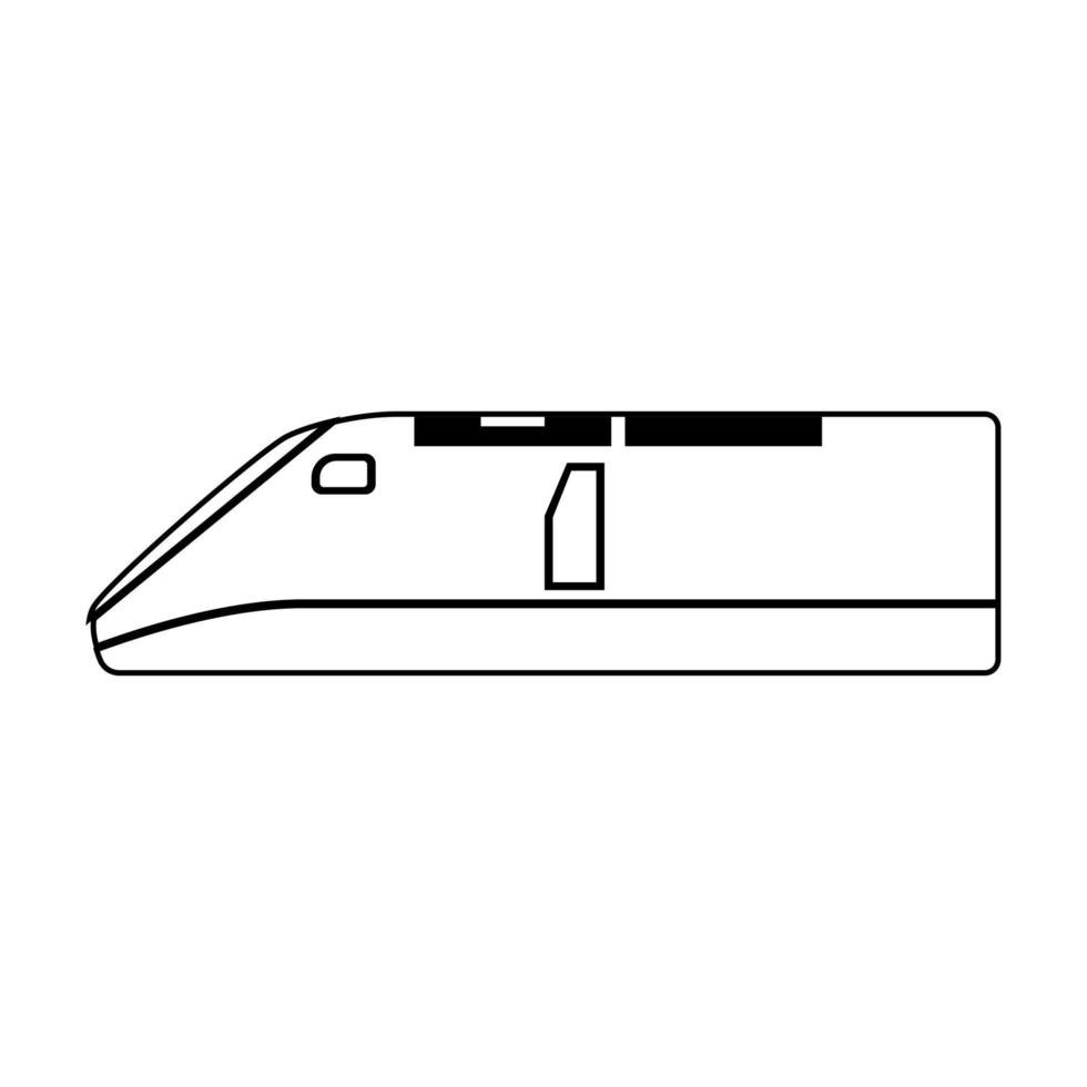 Speed train icon black color vector illustration .