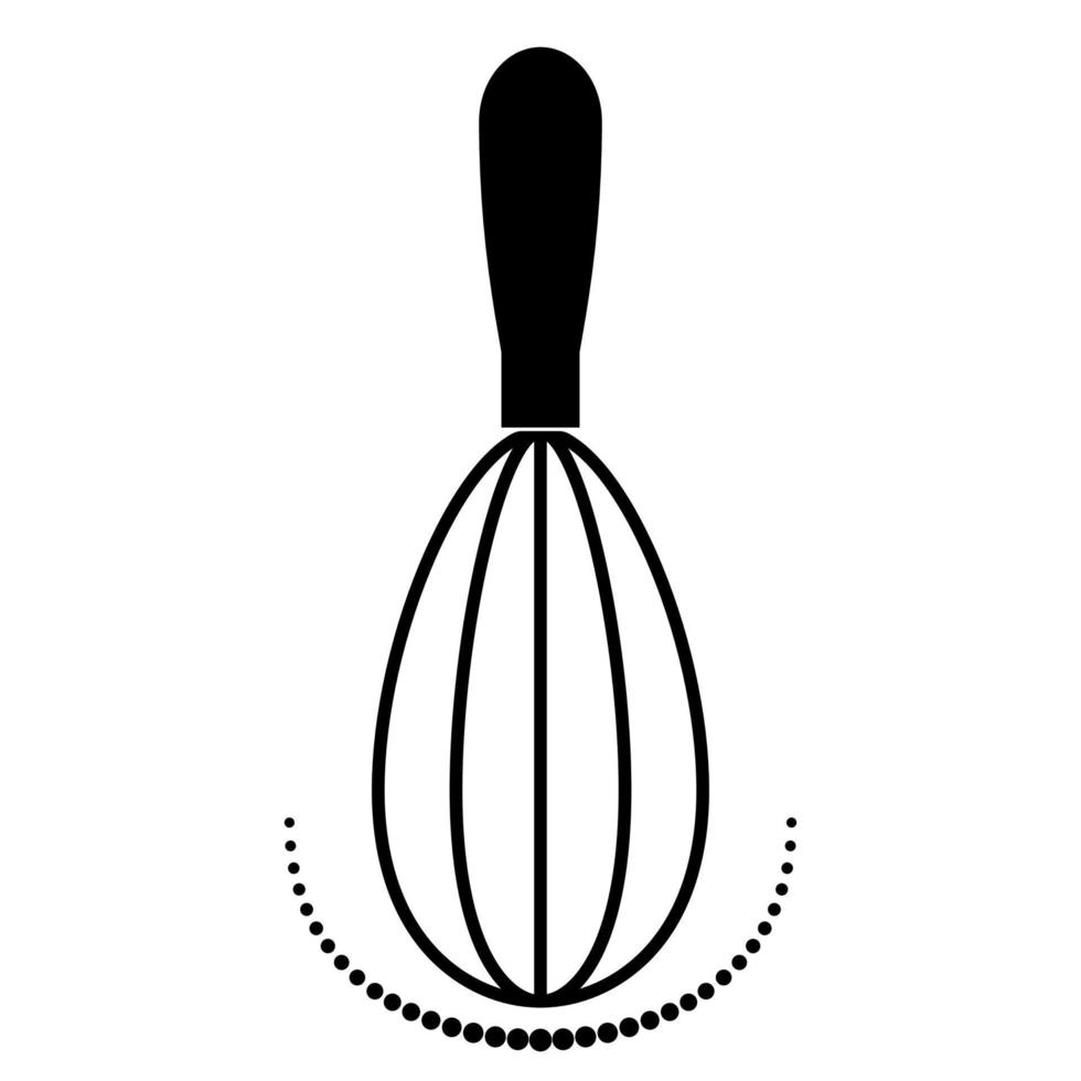 Whisk icon black color vector illustration image flat style