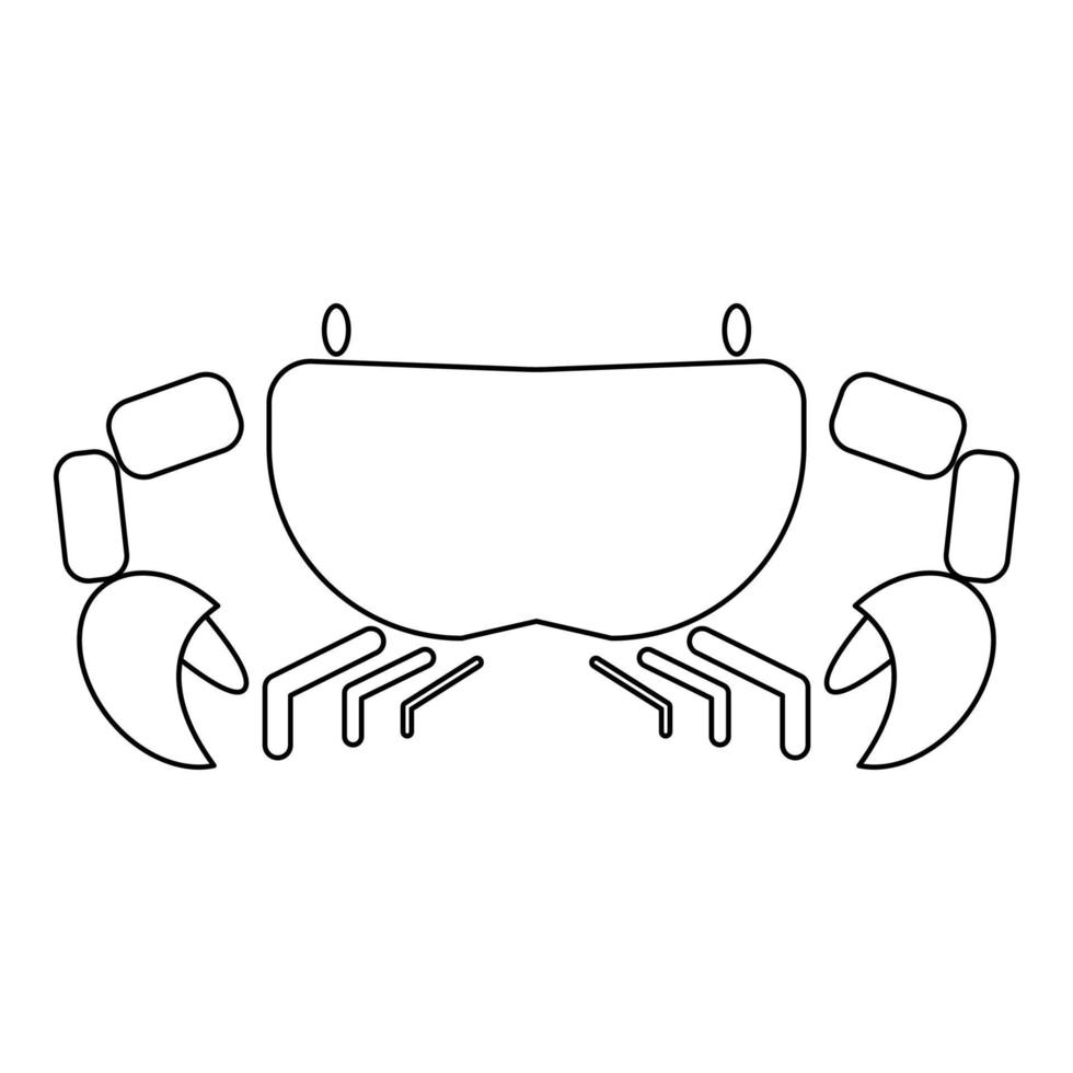 Crab the black color icon . vector