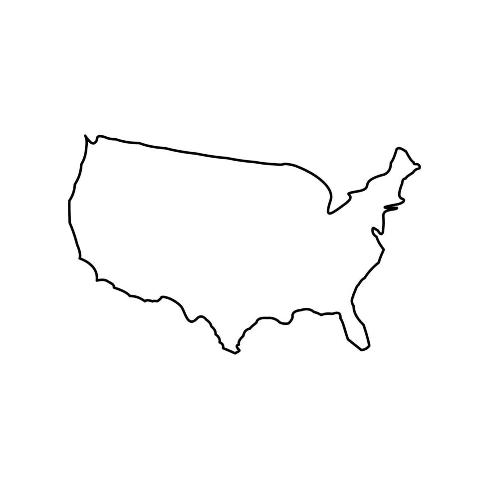 mapa de América icono de color negro. vector