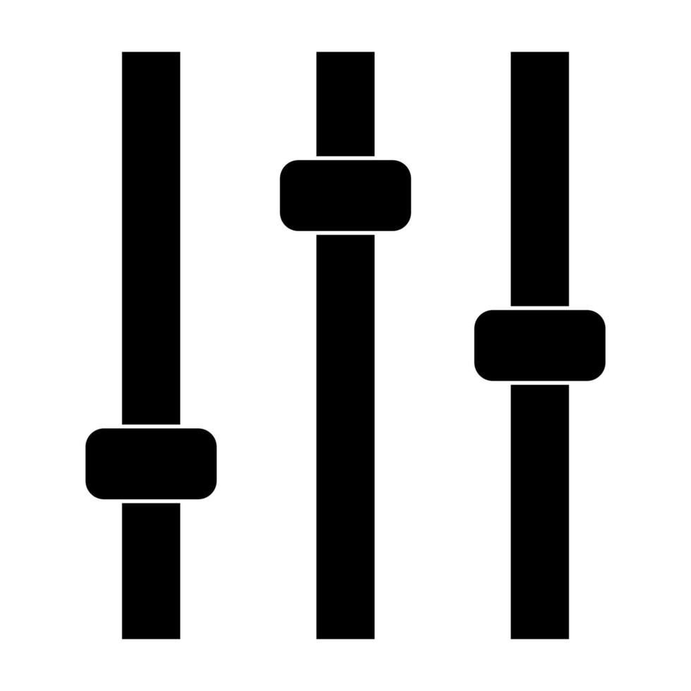 Control panel icon black color vector illustration image flat style