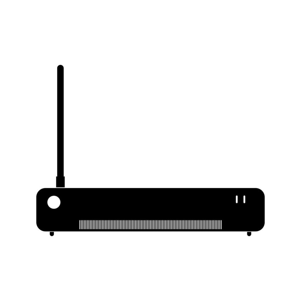 Router icon black color vector illustration image flat style
