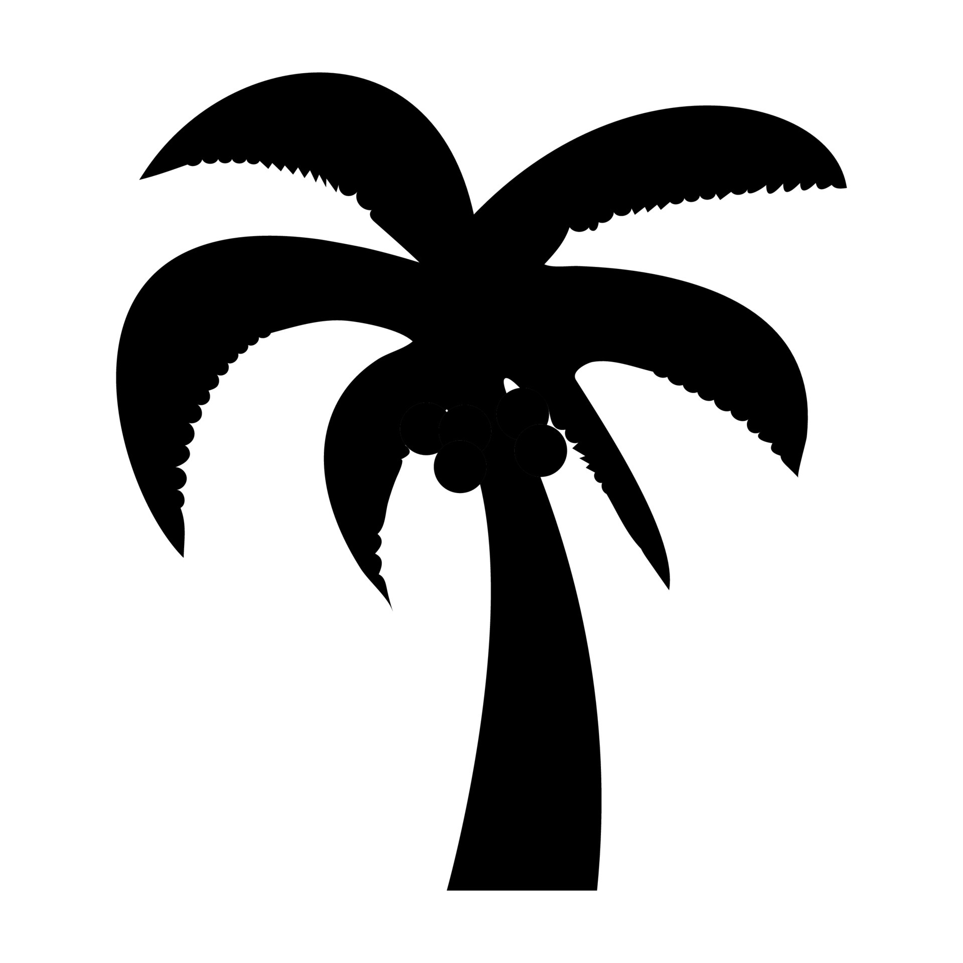 Palm icon black color vector illustration image flat style 5215295 ...