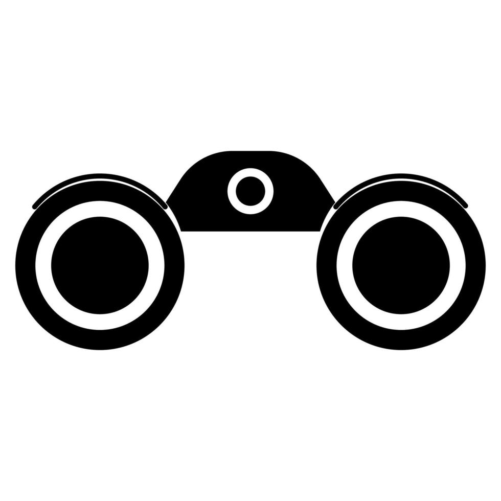 Binoculars icon black color vector illustration image flat style