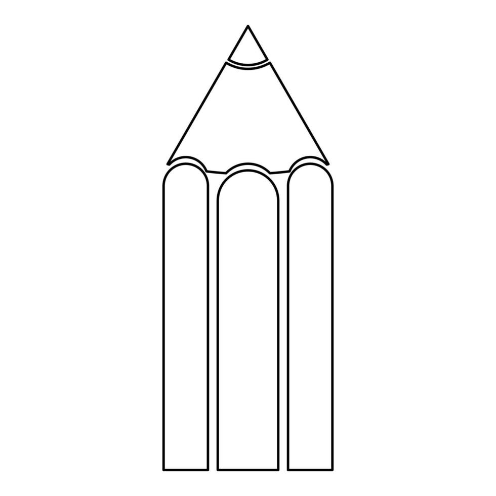 Pencil the black color icon . vector