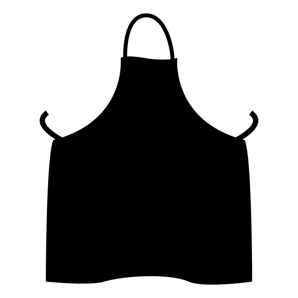 Kitchen apron icon black color vector illustration image flat style