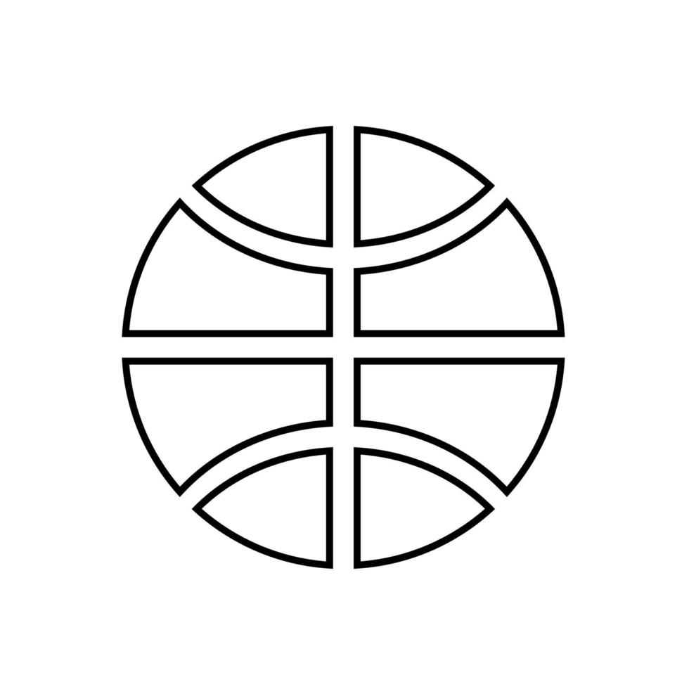 Basketball ball black color icon . vector
