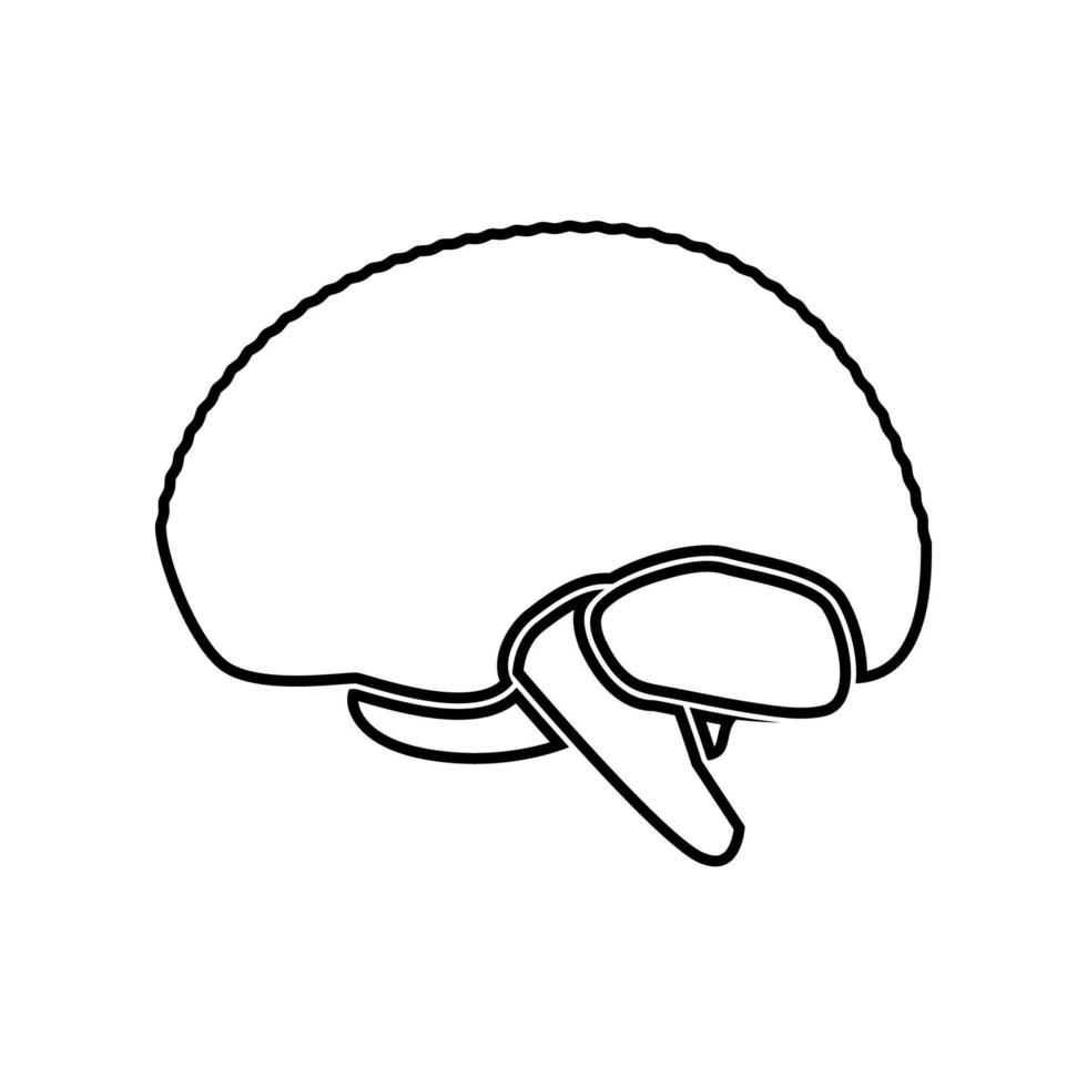Brain black color icon . vector