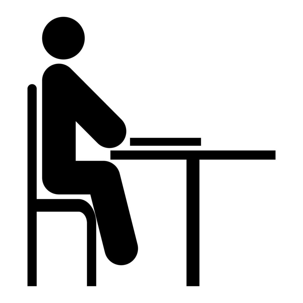 Man with notepad - stick vector