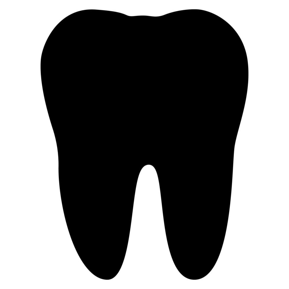 Tooth icon black color vector illustration image flat style