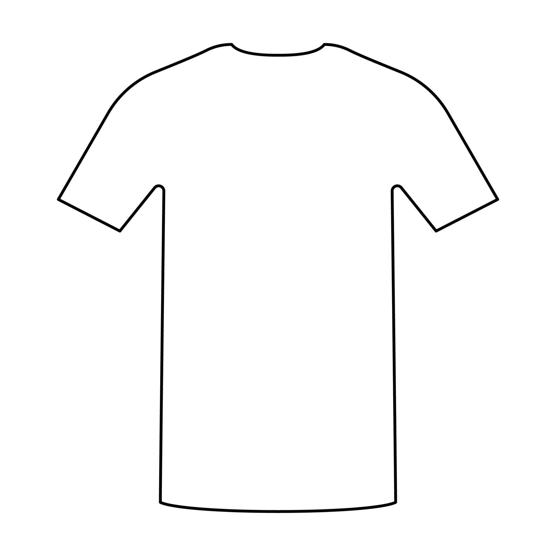 Shirt outline black color 5215375 Vector Art at Vecteezy