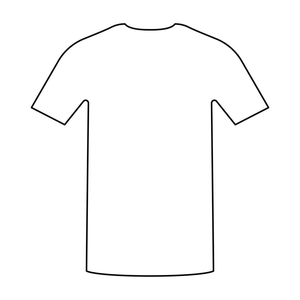 Shirt outline black color vector